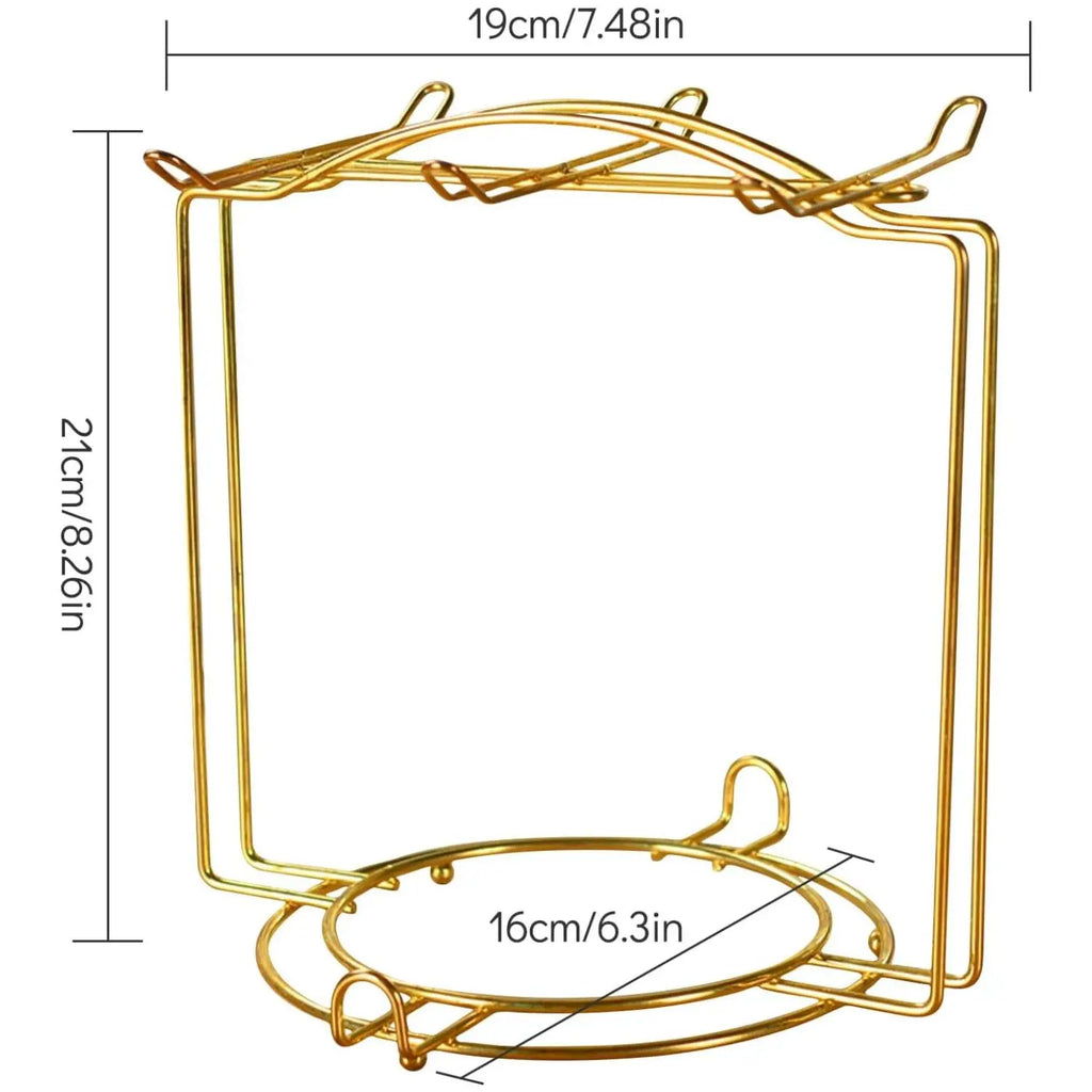 Tea Cup Saucer Display Stand Solid Metal One Piece Countertop Kitchen Cafe Bar Space Saving Organizer Decor Rack Oasis Select