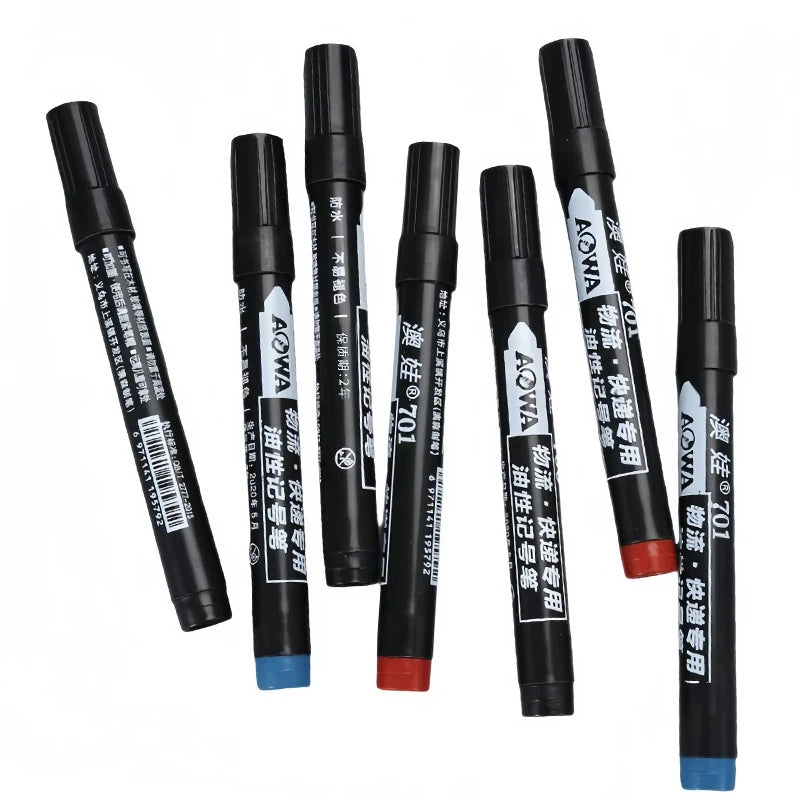 10pcs Waterproof Permanent Markers, Large Capacity Black Ink, Oil-Based, Ideal for Office & Marketing Use Oasis Select