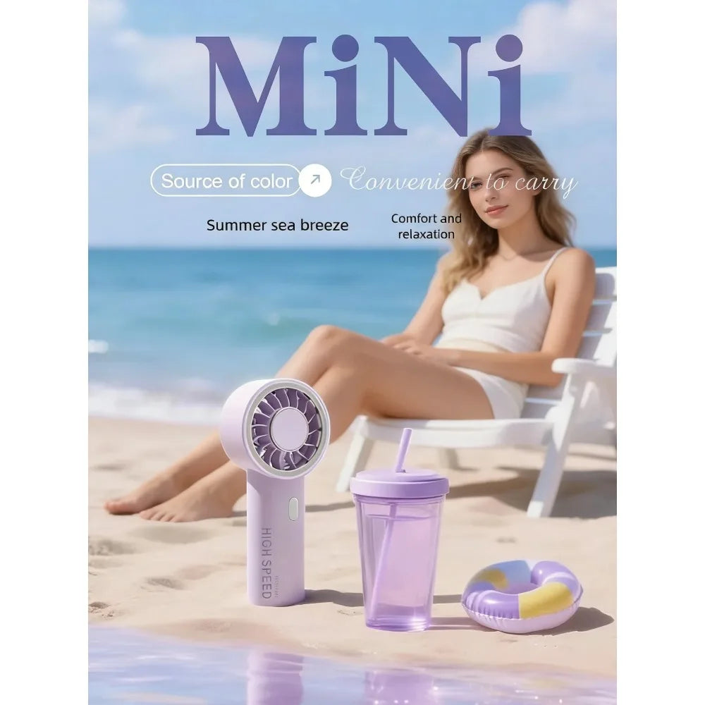 Handheld Fan Upgraded Portable Fan,Mini USBRechargeable Personal Fan, Outdoor Travel ,Suitable for summer beach and concerts Oasis Select
