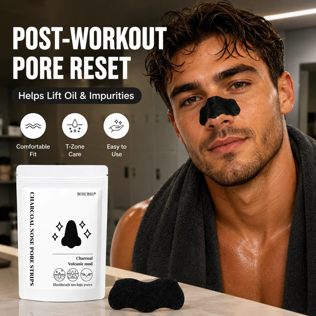 Tea Tree Charcoal Nose Strips for Men & Women Deep Pore Cleansing Oil Control Easy Home Facial Skincare Oasis Select