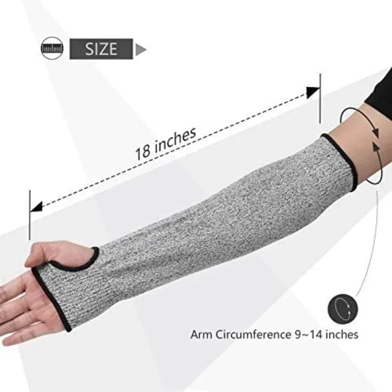 Breathable Cut Level 5 Arm Sleeves HPPE Fiber Anti-Puncture Bracers Heat Resistant for Construction Protective Gear Set Oasis Select