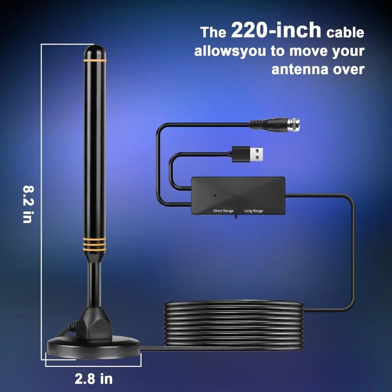 Popular Terrestrial Digital TV Antenna, Indoor/Outdoor Suction Cup TV Antenna, DTMB Home DVB-T2 Antenna Oasis Select