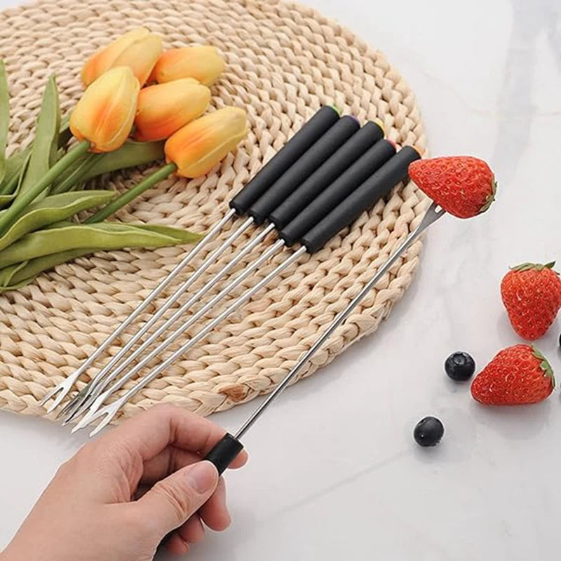 Stainless Steel Fondue Forks, Long Forks Cheese Fondue Forks For Chocolate Fountain Cheese Fondue Roast Marshmallows Oasis Select As Shown