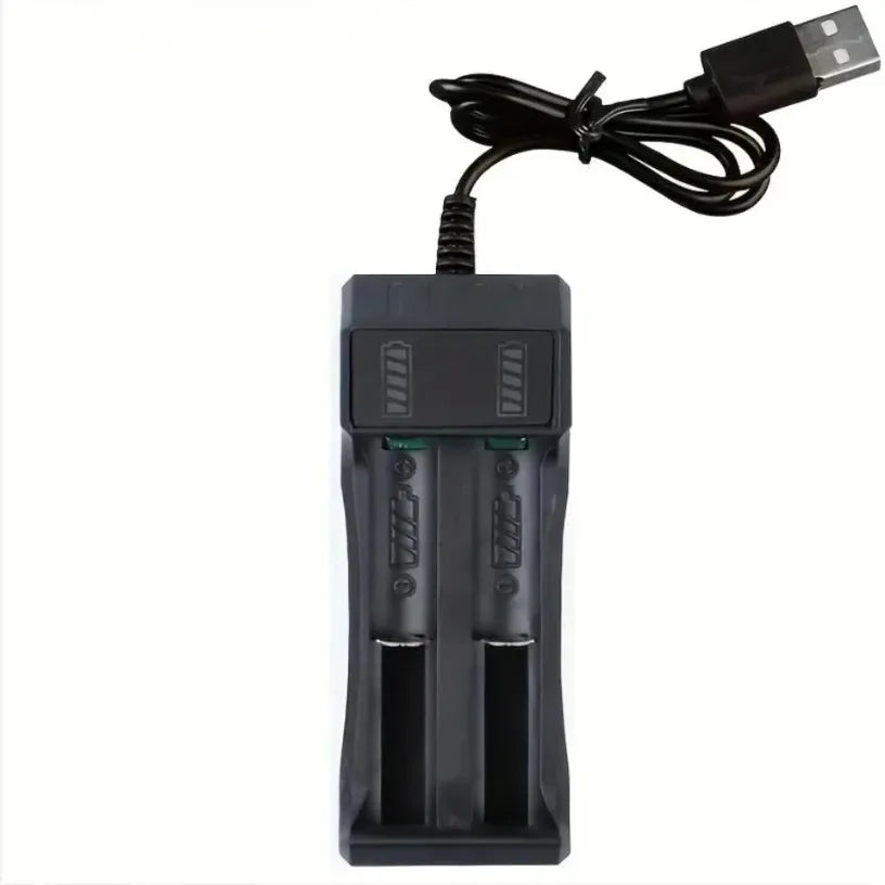 Universal 2 Slots Charger USB Smart Battery Charger for 16340 14500 18650 26650 3.7V Lithium Li-ion Battery Charge Accessories Oasis Select