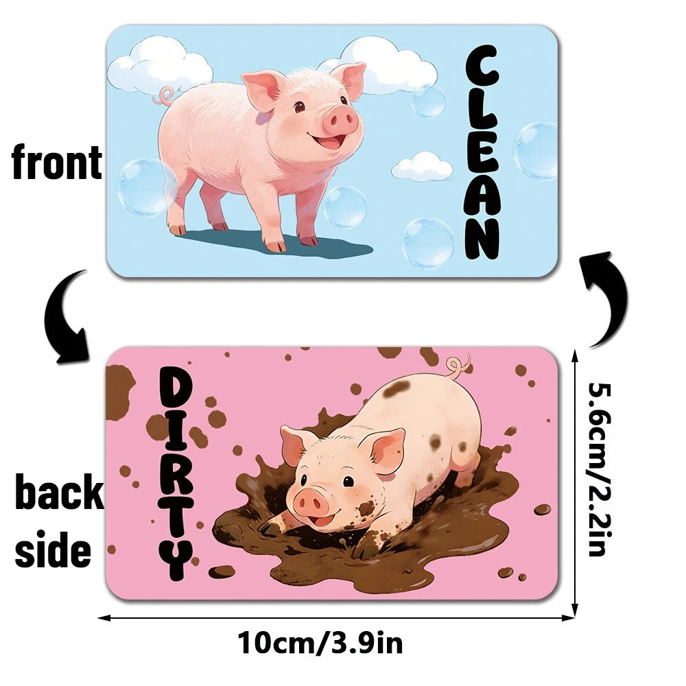 Kitchen Dishwasher Status Magnet Reversible Clean Dirty Sign Strong Magnetic Indicator Sticker for Household Use Oasis Select DWCT122