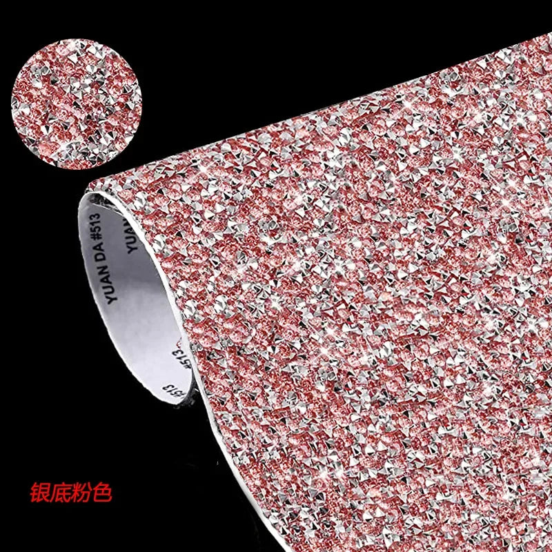 Mobile Phone Case Accessories Rhinestone Sticker Shoe Bag Car Decoration Accessories Diy Self-adhesive Drill Sticker Oasis Select H 24 x 40cm