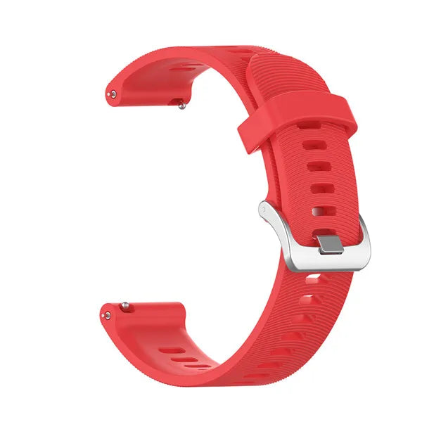 Silicone Protective Case Cover +Strap For Garmin Forerunner 245M/245 Smartwatch Strap Protector Shell Frame Protective Cases Oasis Select Red Strap Forerunner 245 245M