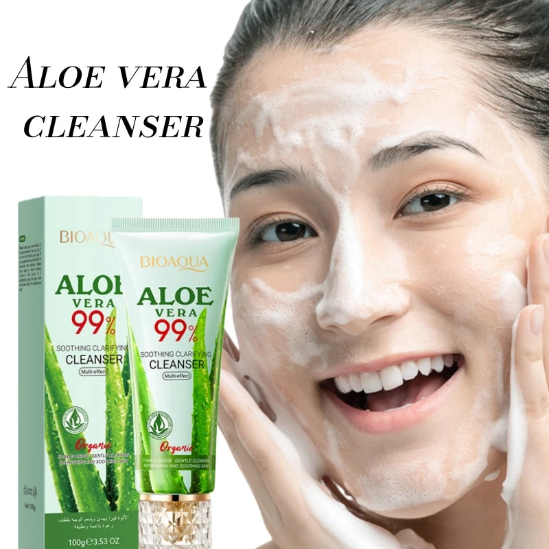 BIOAOUA Aloe Vera Facial Cleanser 100g – Foam Face Wash Facial Cleanser Oasis Select Default Title