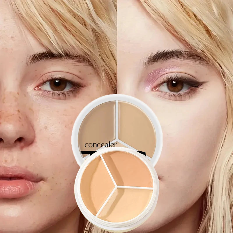 3-Color Concealer Palette – Waterproof Matte Full Coverage Concealer Palette Oasis Select