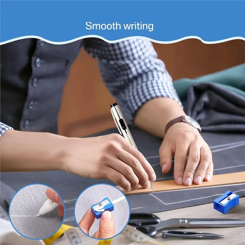 2026-WISH White Chalk Pencil(56Pcs) Tailors Fabric Chalk Pencil Set With Refills For Quilting, For Sewing Dressmaking DIY Crafts Oasis Select