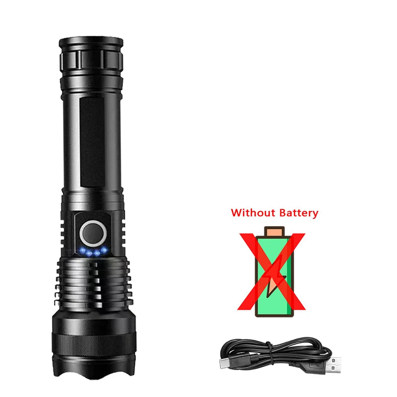 ZHIYU P50 Zoomable LED Tactical Flashlight – 500m Rechargeable