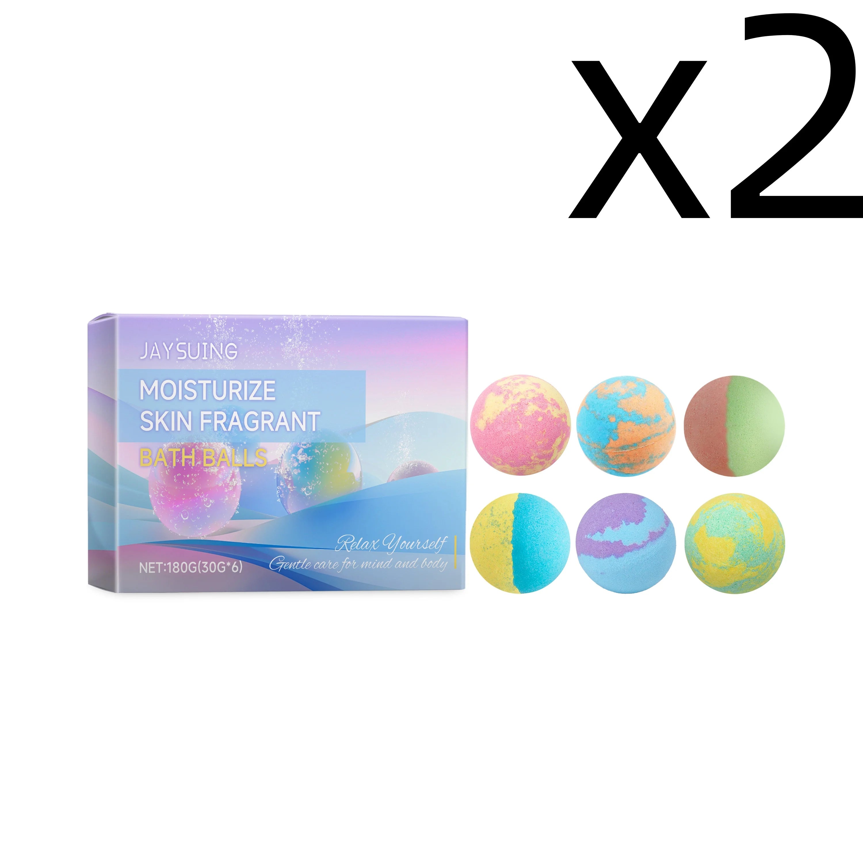 Fragrance Bath Bombs Rich Foaming Soothe Body Moisturize Skin Relaxing Stress Improve Bathing Experience Aromatherapy Bath Ball Oasis Select 6pcs Boxed X 2PCS