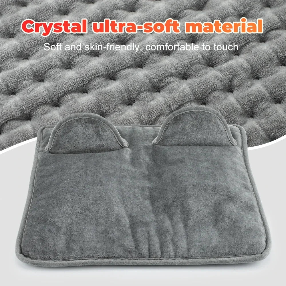 AFDEAL Electric Heated Foot Warmer Mat – Washable Plush 75W