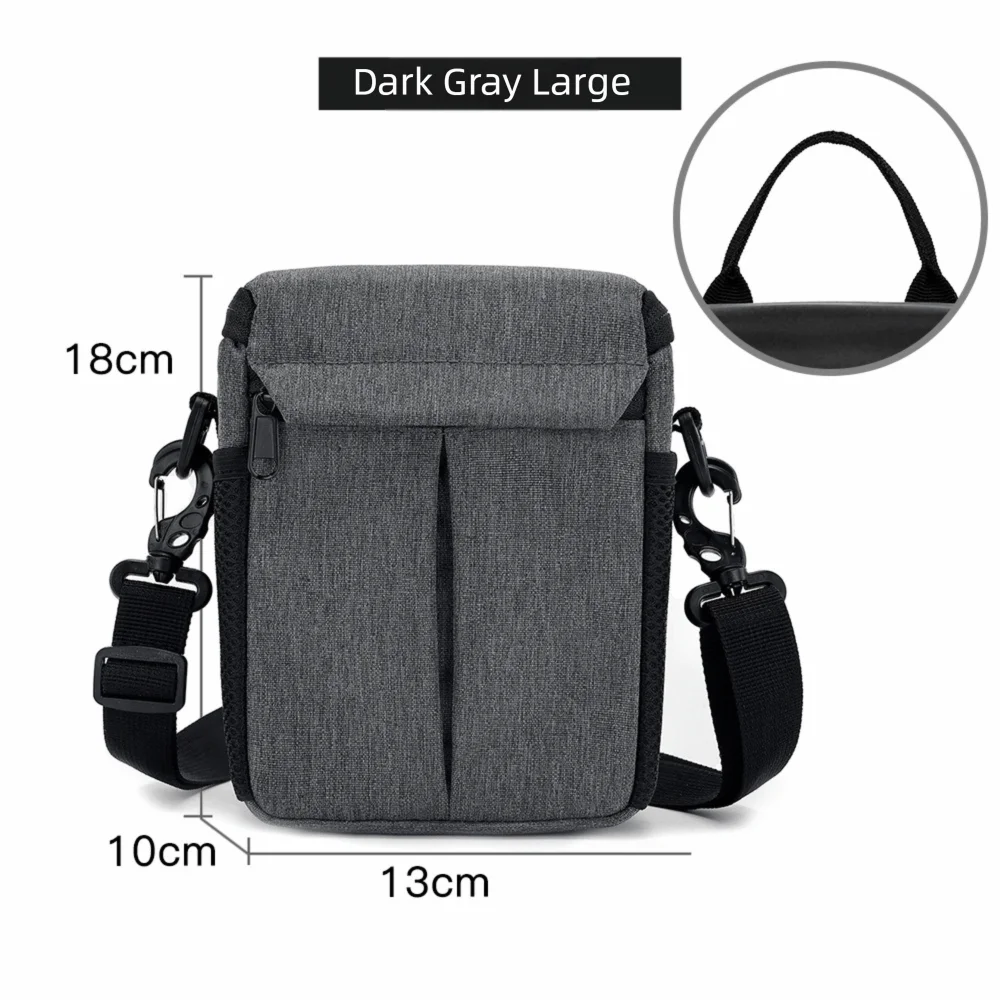 Protective Bag Camera Bags Single-Shoulder Waist Pouch DSLR Pouch Carring Case Lightweight Camera Lens Case For Photographic Oasis Select Dark grey large
