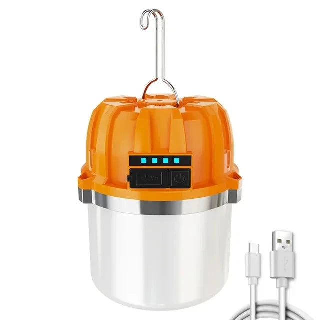 Powerful USB Rechargeable LED Camping Lights Built-in Battery Outdoor Camping BBQ Tents Hanging Lantern Emergency Power Bank Oasis Select 1pc