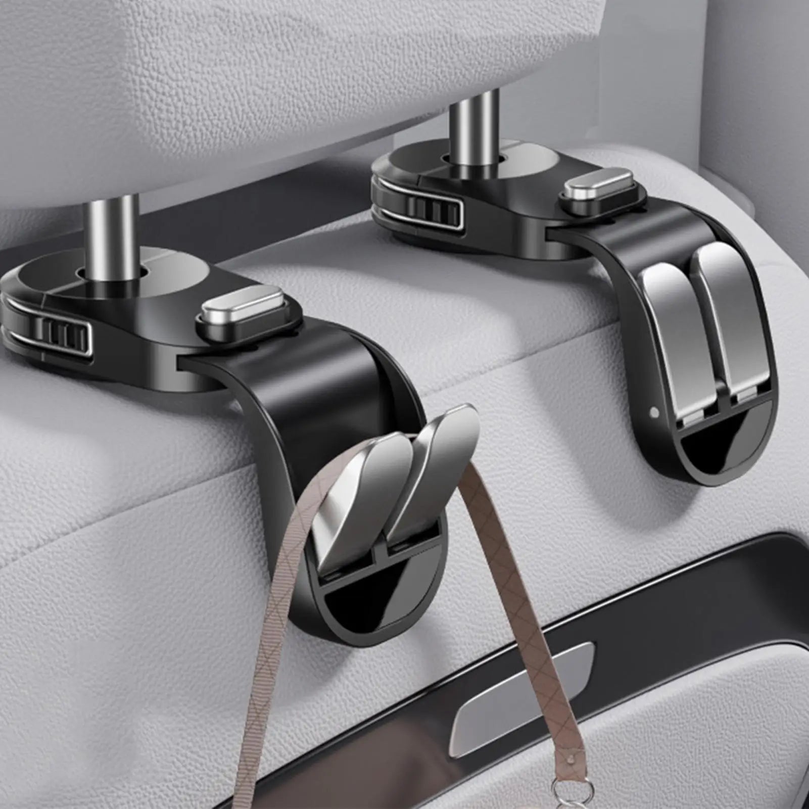 Car Seat Back Hook Headrest Hidden Mount Auto Vehicle Back Seat Organizer Car Accessories Hanging Hooks Universal Storage Hooks Oasis Select