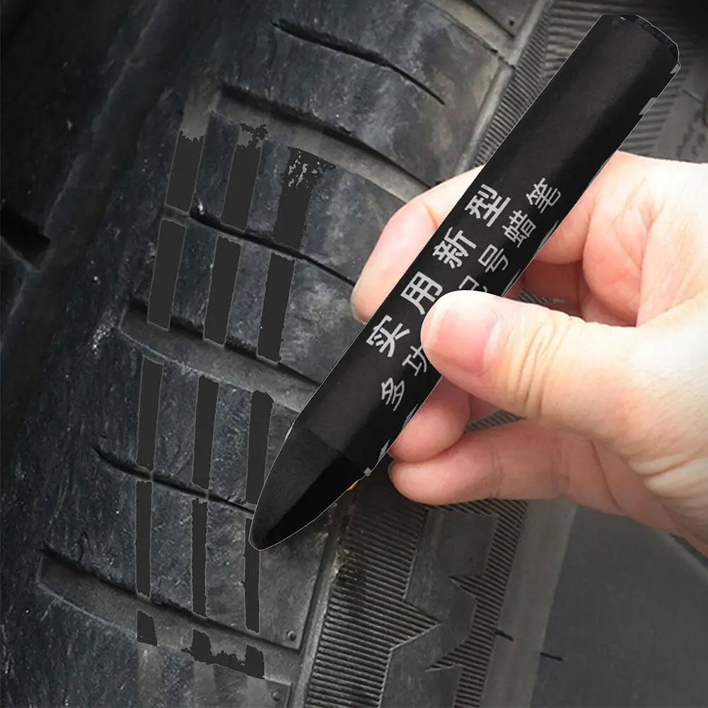 Portable Crayon Marker For Tire Waterproof Oil Resistant Marker Lightweight Crayon Marker Motorcycle Electric Vehicle Fade Oasis Select