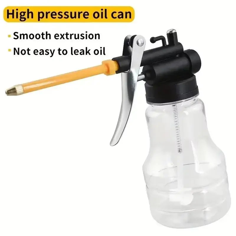 New 250ml Transparent Oil Can Oiler Lubrication Oil Plastic Machine Pump High Pressure Pump Oiler Grease Gun Oasis Select Yellow 3pcs