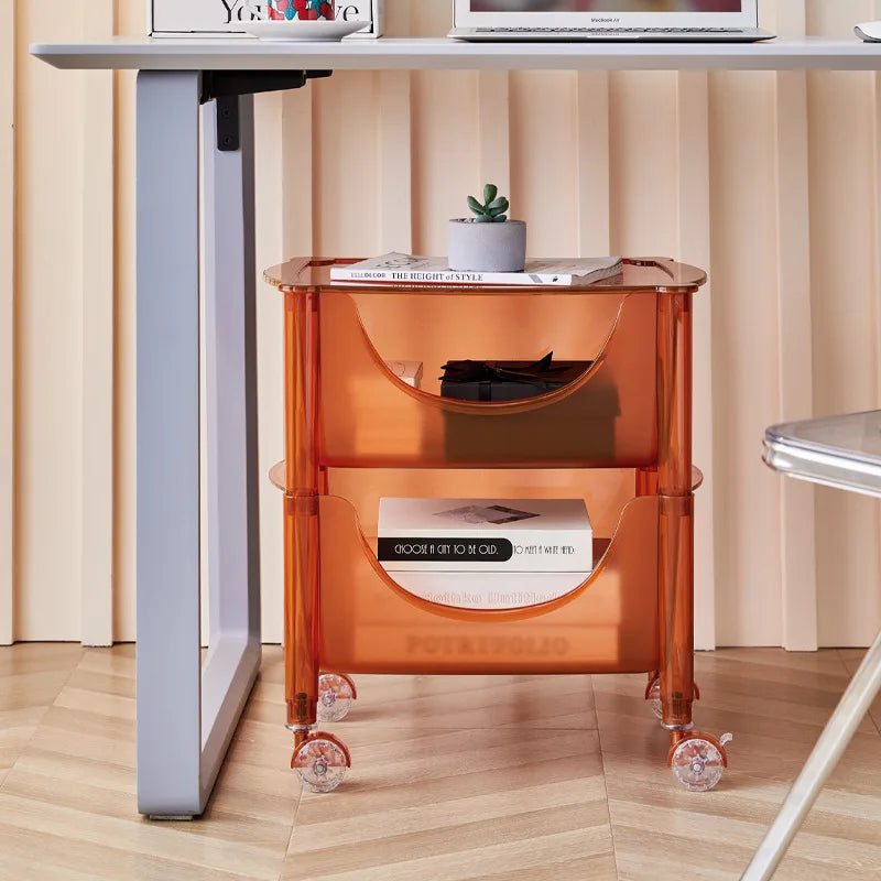 Creative acrylic multi-layer removable shelves ins bedroom kitchen trolley bathroom storage cabinet Oasis Select