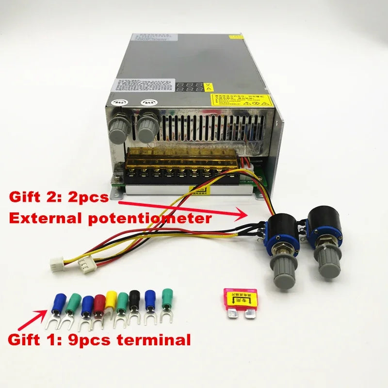 Digital Display AC DC 12V 24V 36V 48V Switching Power Supply 1000W Adjustable Transformer 60V 80V 120V 160V 220V LED Driver Oasis Select