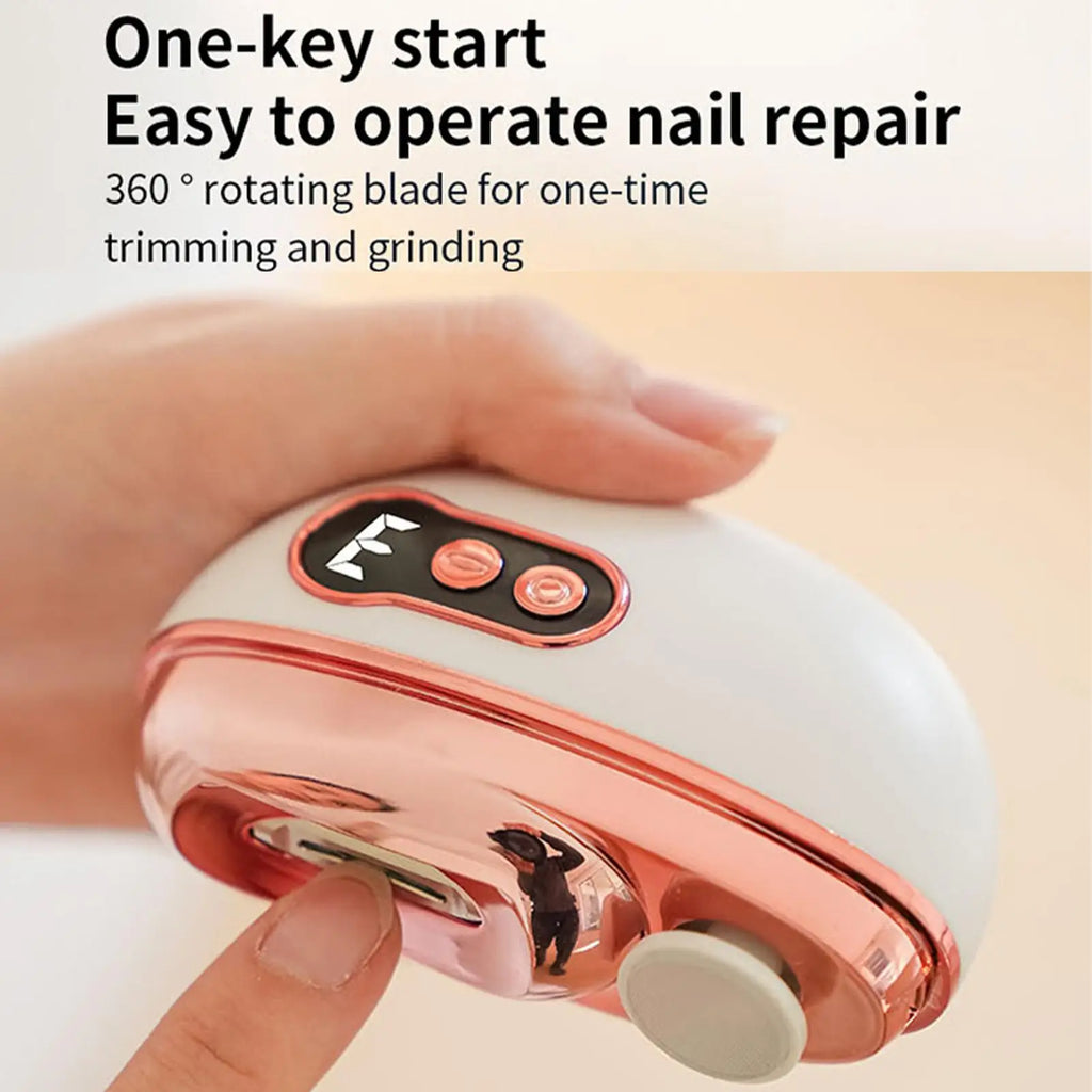 Electric Nail Clipper 3 Speed LED Light Cutter with Scraps Storage Smart Nail Trimmer for Kids Adults Men Women Seniors Home Oasis Select