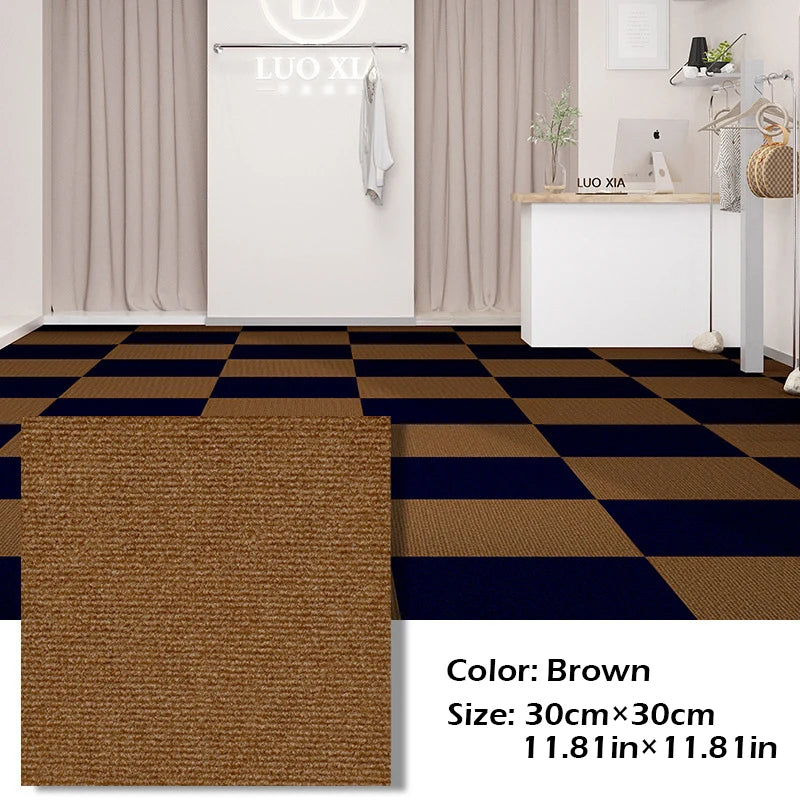30x30 cm Single Pack Self-Adhesive Rug/Mat Non-Slip Floor Sticker Living Room Rug/Non-Slip Self-Adhesive Floor Sticker. Oasis Select brown 30X30cm-20pcs