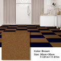Multi-piece 30x30cm DIY Modern Rug Self-adhesive and Anti-slip Full Coverage Mat for Bedroom Study and Office - Cut to Size. Oasis Select brown 30X30cm-30pcs