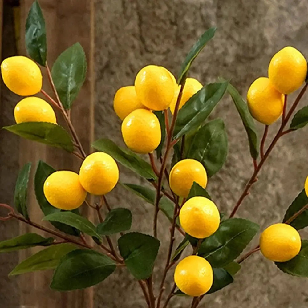 Artificial Lemon Branch | Faux Fruit Décor for Weddings & Home