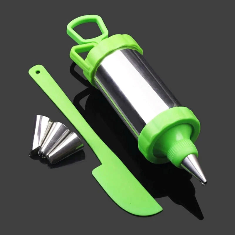 Butter Cookie Gun Mould Multifunctional Cream Gun Cookie Decorating Gun Decorating Mouth Set Make Cake Puff Kitchen Baking Tool Oasis Select light green