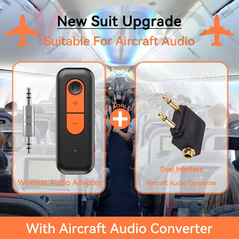 Bluetooth 5.4 Car Kit AUX Audio Adapter 2 IN 1 Receiver Transmitter Wireless HiFi Stereo Music 3.5MM With Mic Call For Speaker Oasis Select With AP Converter