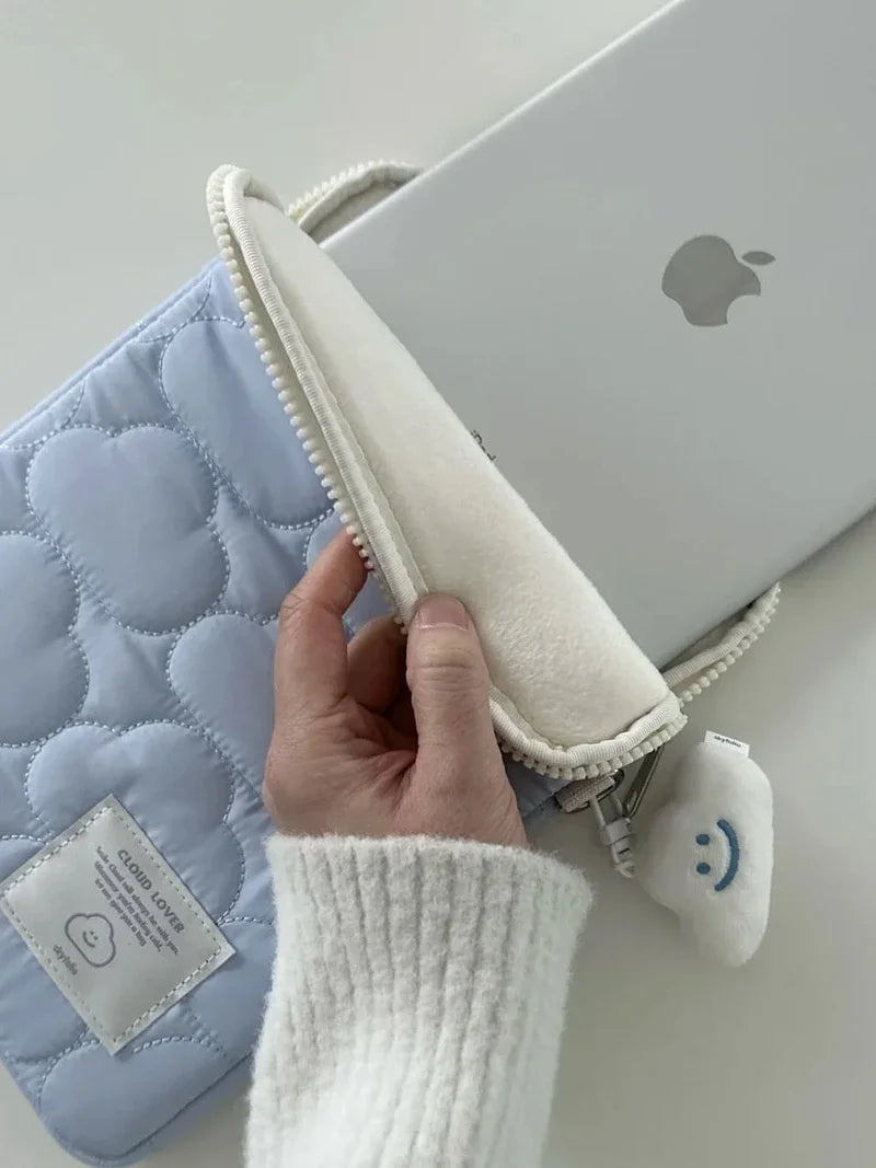 New Cloud Laptop Sleeve Ipad Bag Cotton Large Capacity Storage Embroidery 11/13/14 /15 15.6 16 Inch Notebook Pouch Oasis Select