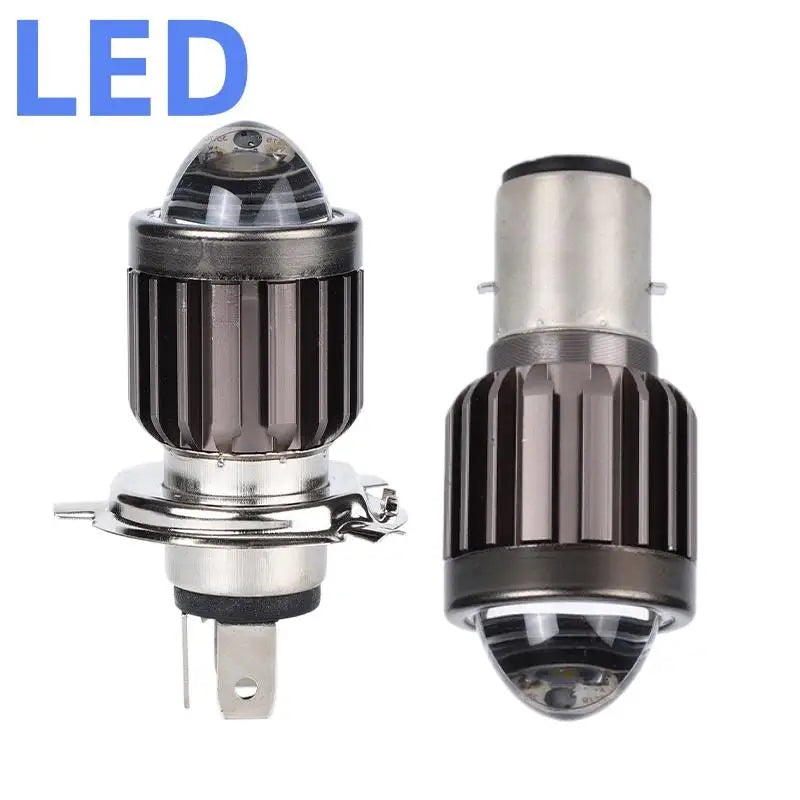 1Pcs Universal Motorcycle H4/BA20D Headlight Hard Light Led Light Motorbike Lamp Ultra-Long Illumination Distance Oasis Select