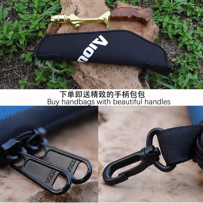 Handmade Solid Wood Lure Rod Sinking Handle Micro Object Tinplate Pure CNC Machined Grip Fishing Rod Custom Handle Oasis Select