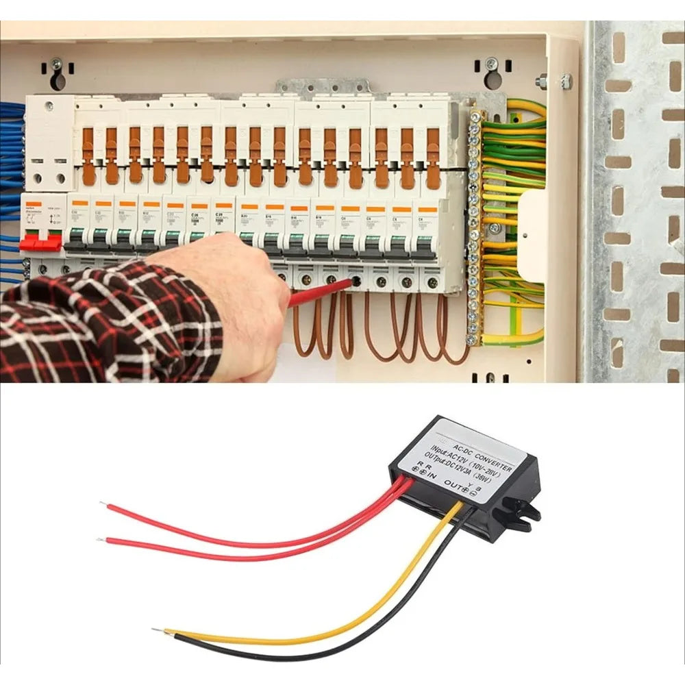 Step Down Power Converter AC 10-28V To DC 12V 3A Waterproof Buck Volt Converter Converter For Car Screens Surveillance Cameras Oasis Select