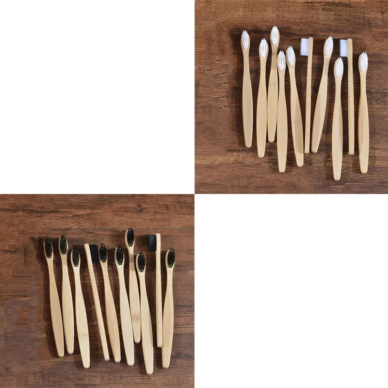 10/20pcs Soft Toothbrush Bristles Bamboo Toothbrush Eco Friendly Childrens Toothbrushes Biodegradable Oral Care Tooth Brush Oasis Select 20pcs mix 2