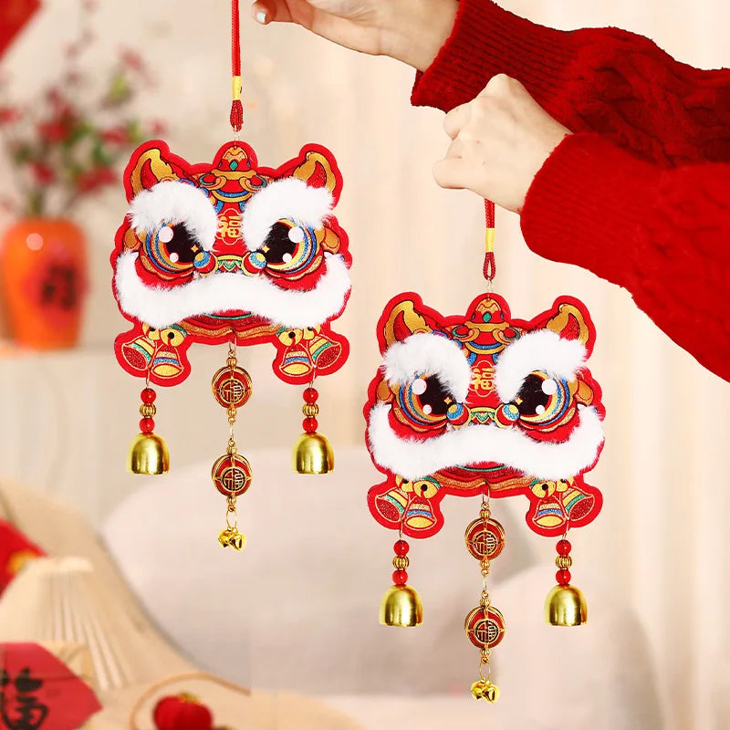 2025 Chinese New Year Lion Awakening Bell Pendant | Snake Year