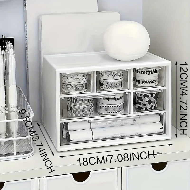 Dustproof Clear Plastic Desktop Mini Storage Box with Drawer – Transparent Organizer for Hair Clips, Jewelry, Keys Small Tools Oasis Select