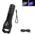 2-in-1 UV & White LED Zoomable Flashlight | 395nm Torch