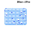 Summer Pet Cooling Mat for Dogs Cats Ice Silk Bed Pad Chill Sleeping Mat Reusable Non Toxic Non Slip for Pets Oasis Select Blue-1Pcs 40x30cm