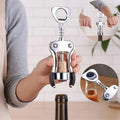 Premium Wing Corkscrew Wine Opener – Stainless Steel & Zinc Alloy Wing Corkscrew Opener Oasis Select Silver