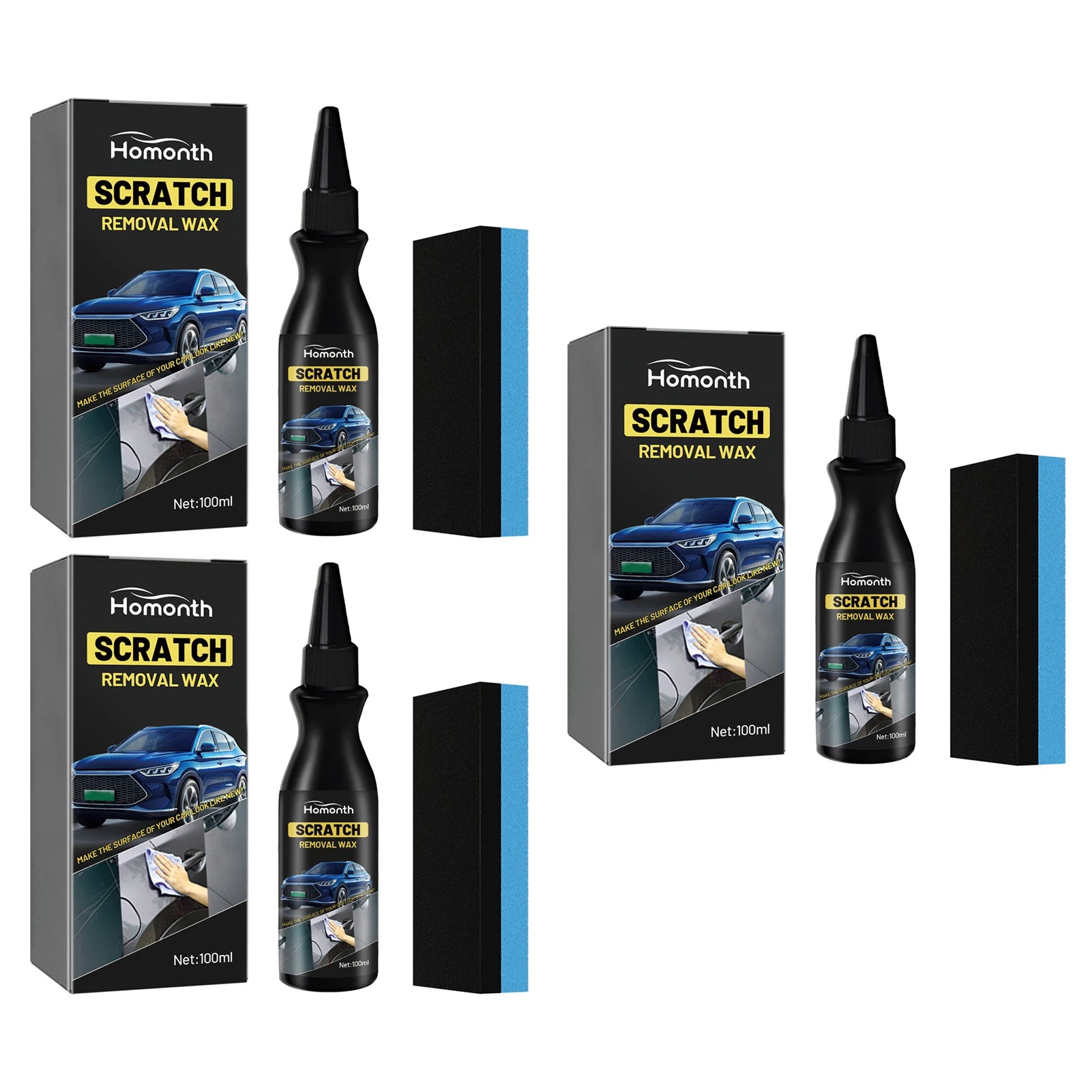 Aihogard Car Scratch Remover Polish Compound 100ml + Sponge