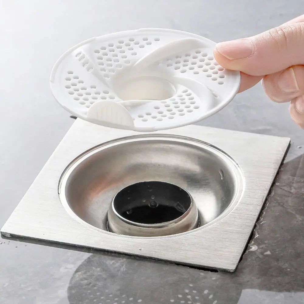 3pcs New Vortex Floor Drain Rotating Bug Proof Hair Collector Mesh Design Anti-Clogging Drain Cover Toilet Area Oasis Select