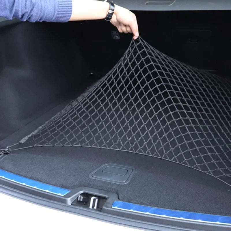 Nylon Car Rear Cargo Net - Trunk Storage Organizer for Audi A1-A8 Q2-Q7 TT S Series, Heavy Duty Mesh Net for Vehicle Boot Oasis Select