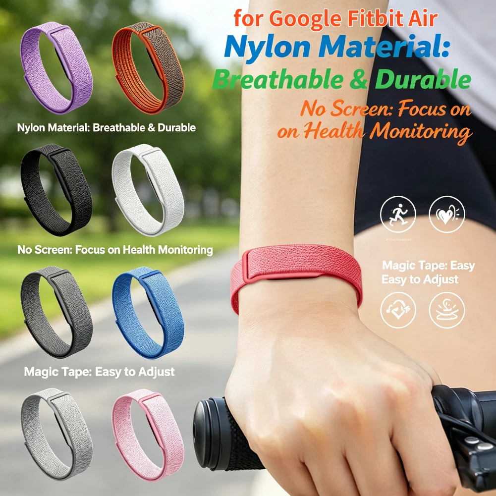 Woven Nylon Band Fitbit Air Strap Breathable Braided Watch Plastic Oasis Select