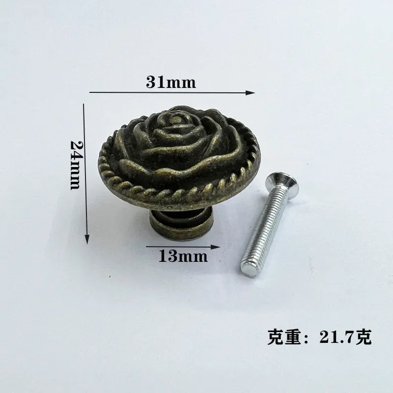 Antique Style Pull Handles Bronze Tone Retro Alloy Kitchen Drawer Cabinet Door Knobs Furniture Hardware Fittings