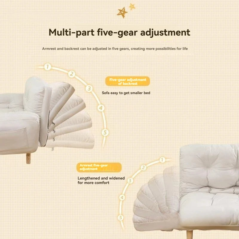 Lazy sofa, double rental room, bedroom, small-sized, internet famous, tatami, balcony, leisure, folding sofa bed, lounge chair Oasis Select