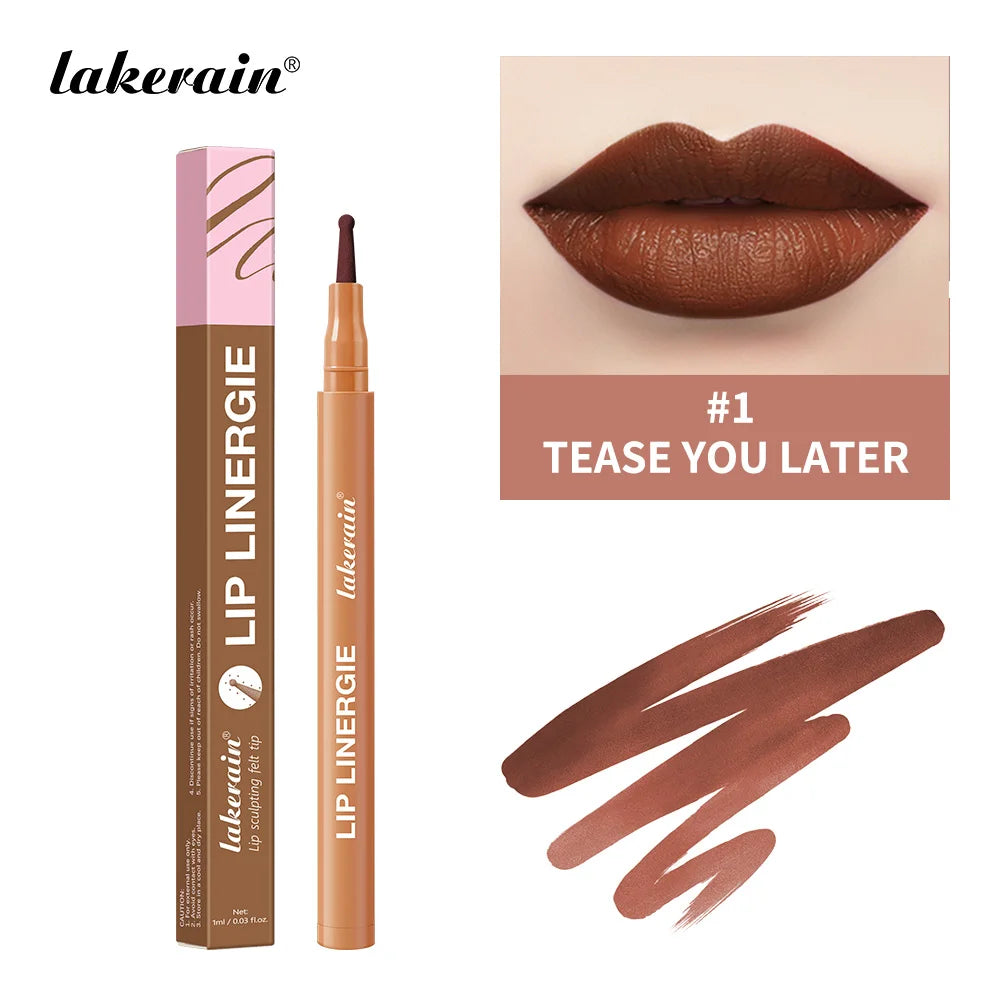 Lakerain Lip Liner Pencil Ballpoint Felt Tip Transfer-proof Lip Liner Stain Smudge-proof Waterproof Lip Liners Natural Makeup Oasis Select 1 TEASE YOU LATER