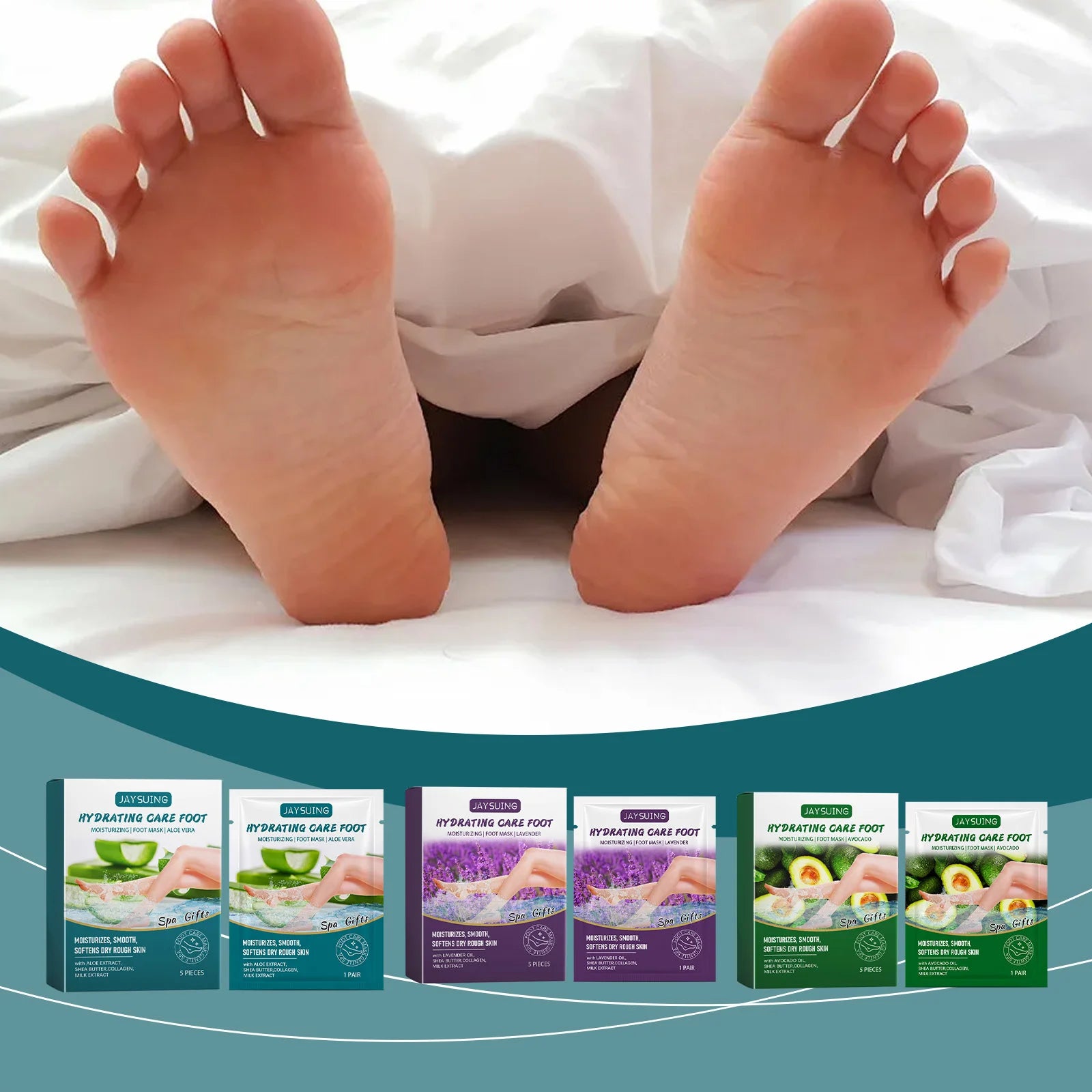 Exfoliating Foot Mask Anti Cracked Remove Dead Skin Heel Calluses Enhances Elasticity Moisturize Brighten Soften Feet Skin Care Oasis Select