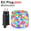 10M-100M LED String Fairy Light 220V EU Power Supply Waterproof Outdoor Garden Garland Holiday Wedding Christmas Decoration Lamp Oasis Select Multicolor EU 220V 10M 100LEDs