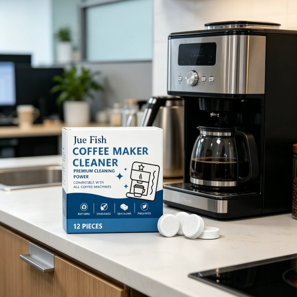 Jue Fish Coffee Maker Cleaner Remove Dirt Descaling Maintain Function Quick Dissolving Coffee Machine Cleaning Tablets 12 Pieces Oasis Select